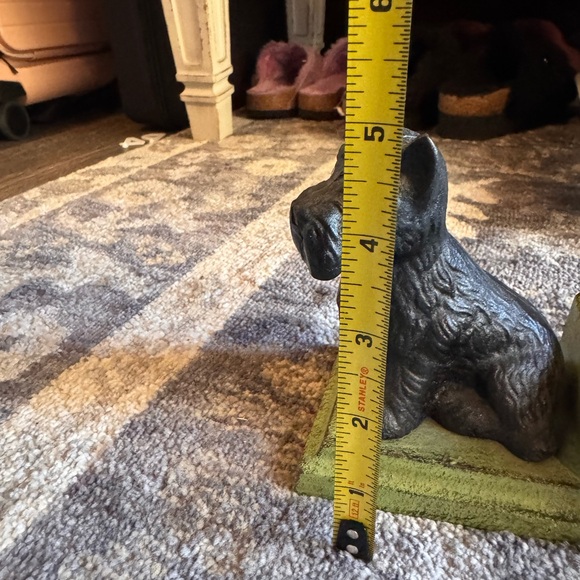 Vintage Charming Black and Green Scottie Dog Bookends - Picture 7 of 8